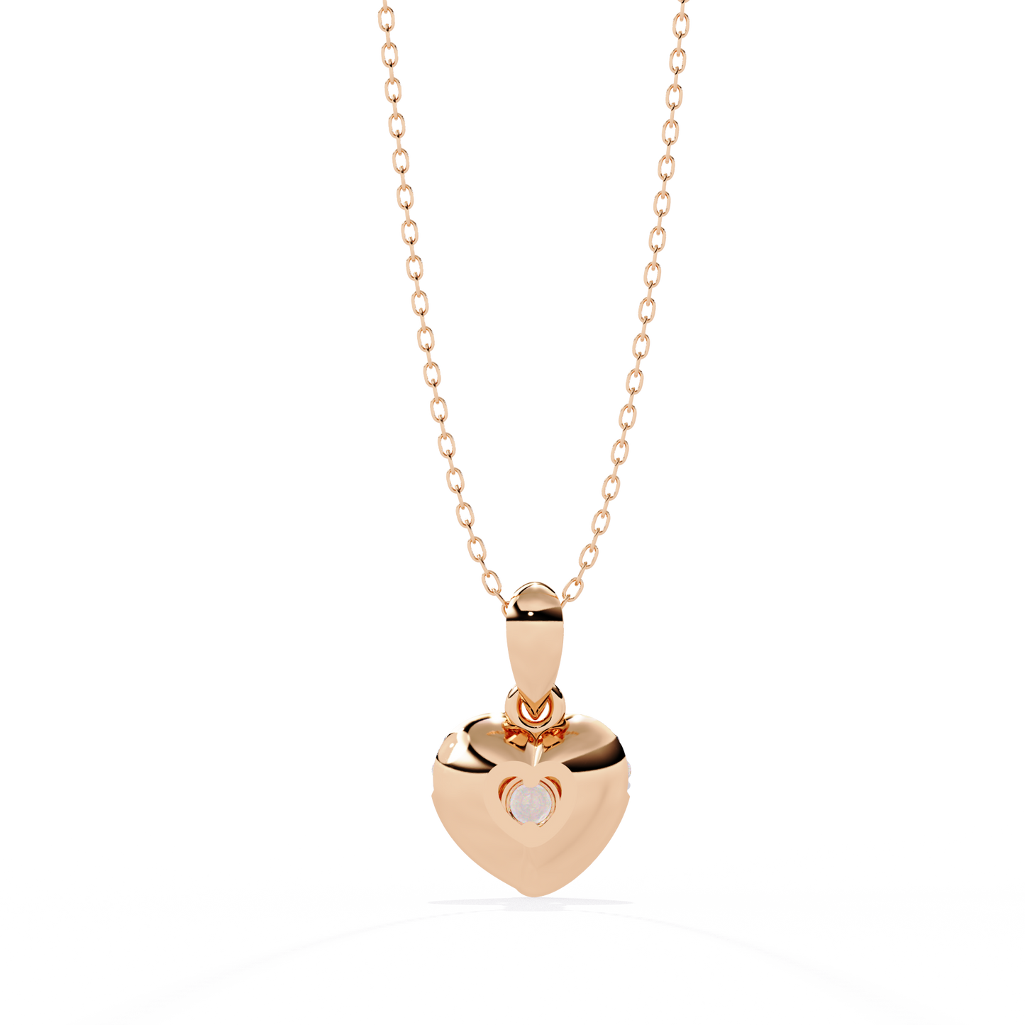 Gold Heart Pendant with 0.27 Carat Diamond without chain