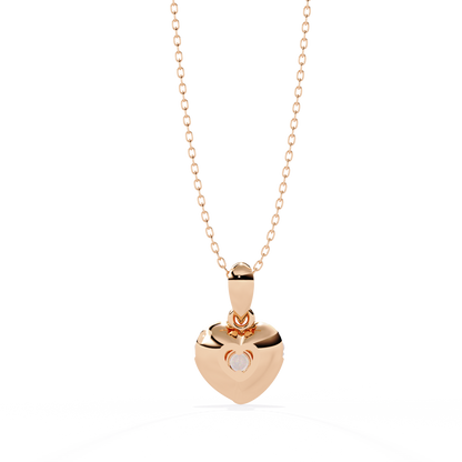 Gold Heart Pendant with 0.27 Carat Diamond without chain