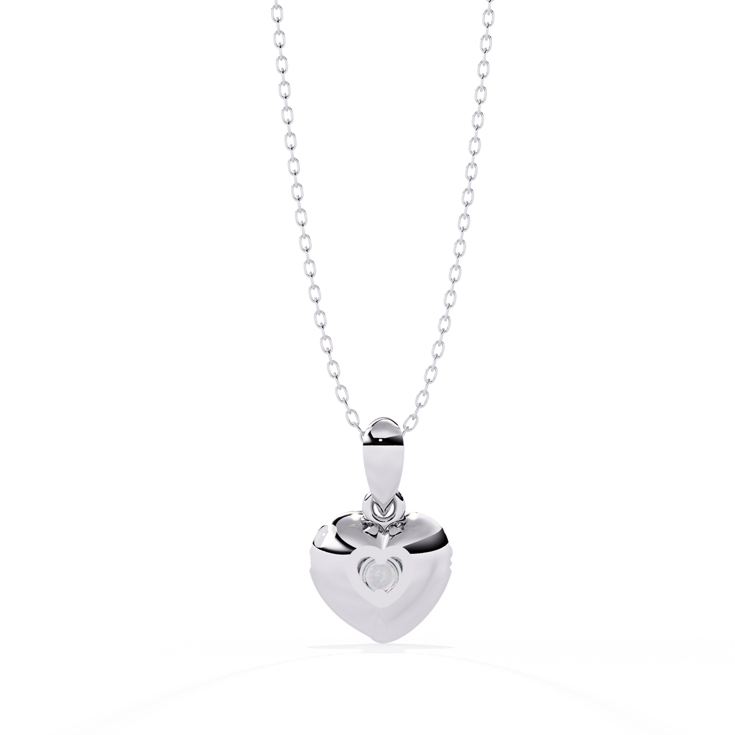 Gold Heart Pendant with 0.27 Carat Diamond without chain