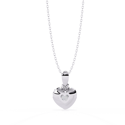 Gold Heart Pendant with 0.27 Carat Diamond without chain