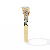Radiant Heart: 14k Gold Heart Ring with 0.49ct Diamond