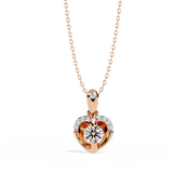 Gold Heart Pendant with 0.27 Carat Diamond without chain