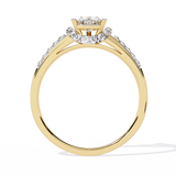 Radiant Heart: 14k Gold Heart Ring with 0.49ct Diamond