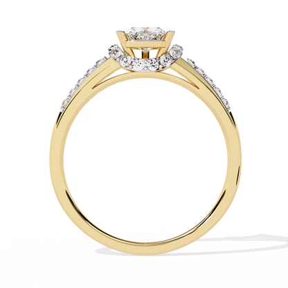 Radiant Heart: 14k Gold Heart Ring with 0.49ct Diamond