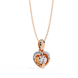 Gold Heart Pendant with 0.27 Carat Diamond without chain