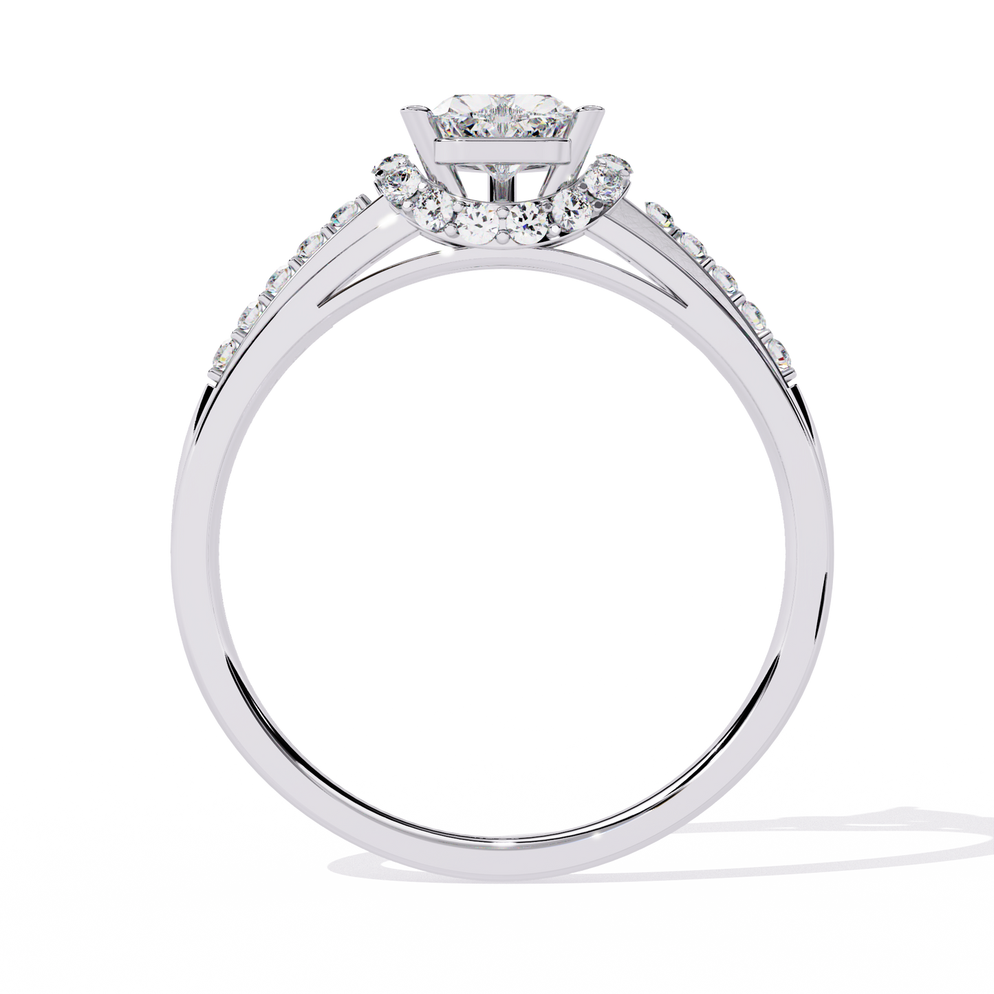 Radiant Heart: 14k Gold Heart Ring with 0.49ct Diamond