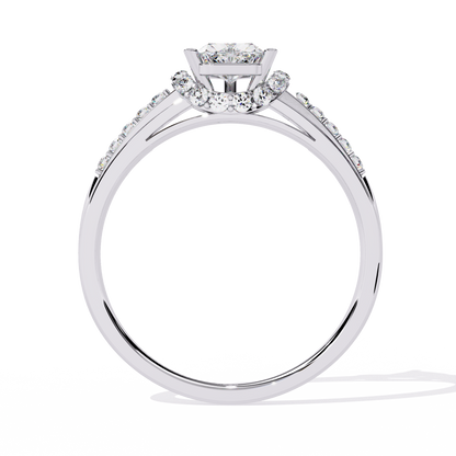 Radiant Heart: 14k Gold Heart Ring with 0.49ct Diamond