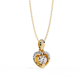 Gold Heart Pendant with 0.27 Carat Diamond without chain