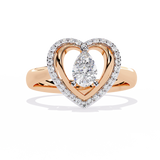 Love's Embrace: 14k Gold Ring with 0.47ct Diamond