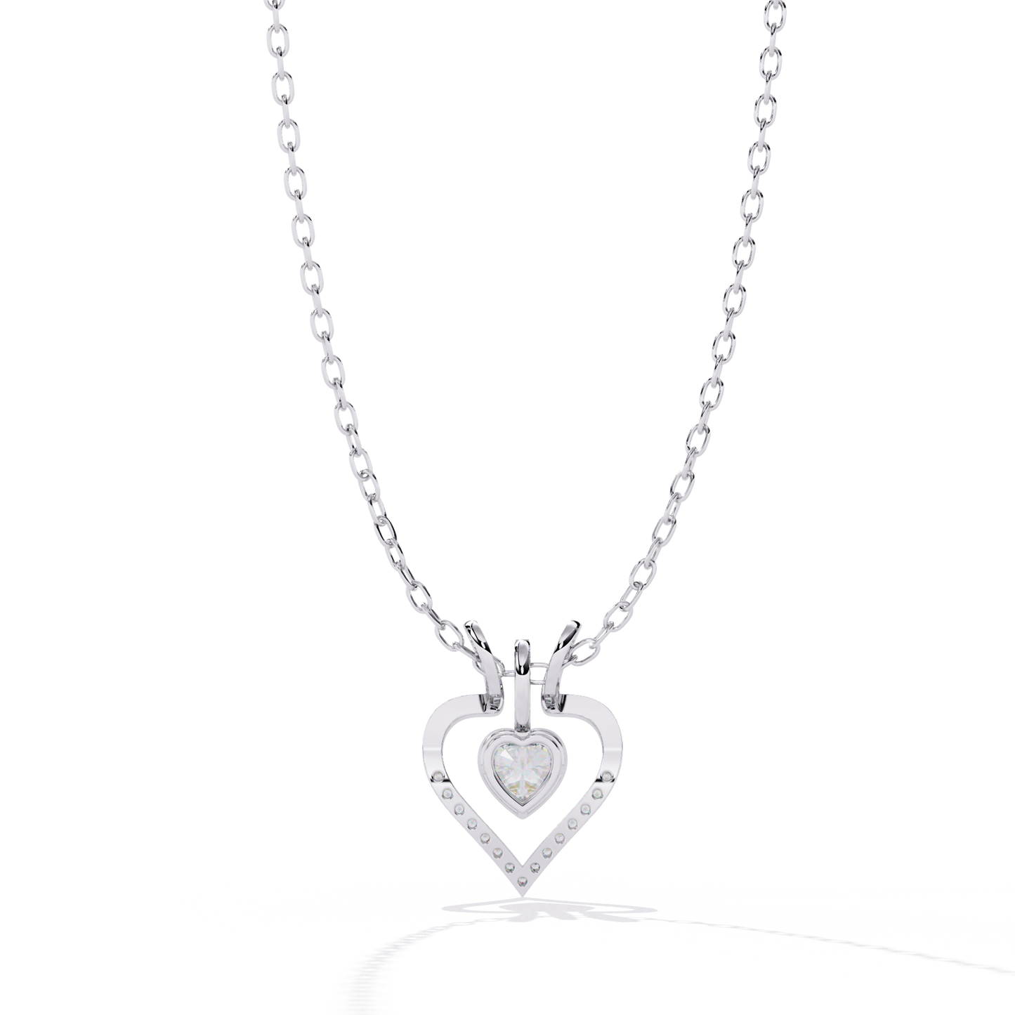 Luxurious Gold Heart Pendant with a 0.65 Carat Lab Grown Diamond (No Chain)