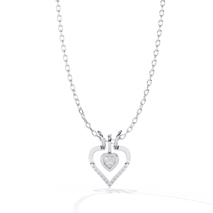 Luxurious Gold Heart Pendant with a 0.65 Carat Lab Grown Diamond (No Chain)