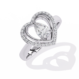 Love's Embrace: 14k Gold Ring with 0.47ct Diamond