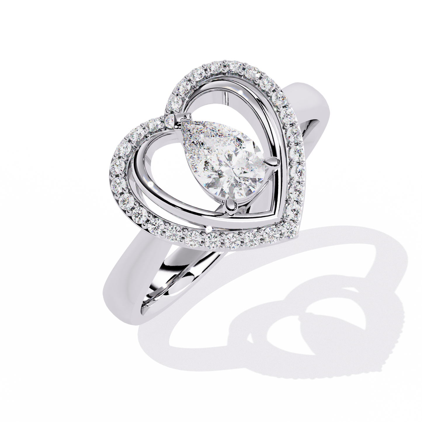 Love's Embrace: 14k Gold Ring with 0.47ct Diamond