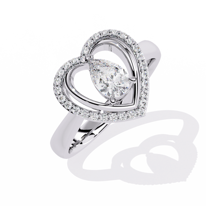 Love's Embrace: 14k Gold Ring with 0.47ct Diamond