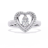 Love's Embrace: 14k Gold Ring with 0.47ct Diamond