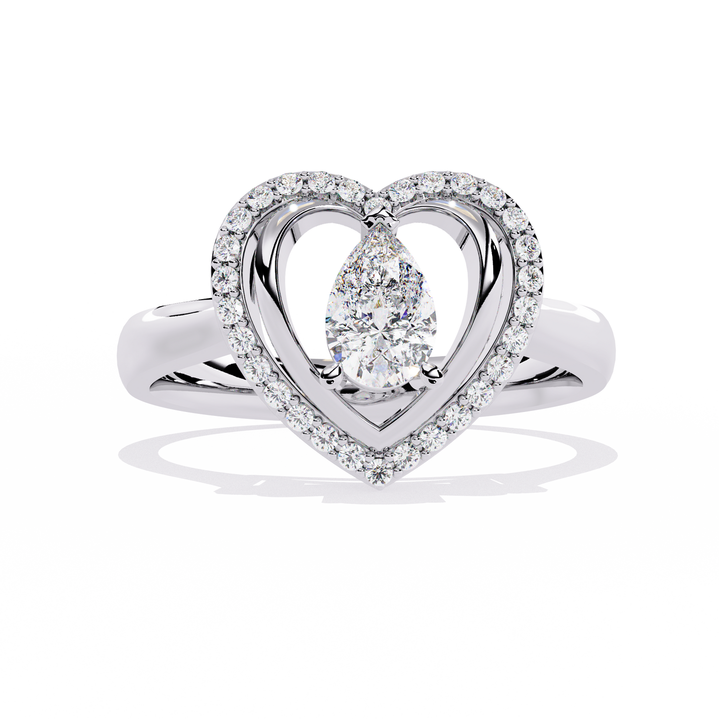 Love's Embrace: 14k Gold Ring with 0.47ct Diamond