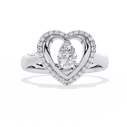 Love's Embrace: 14k Gold Ring with 0.47ct Diamond