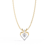 Luxurious Gold Heart Pendant with a 0.65 Carat Lab Grown Diamond (No Chain)