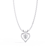 Luxurious Gold Heart Pendant with a 0.65 Carat Lab Grown Diamond (No Chain)