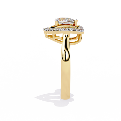 Love's Embrace: 14k Gold Ring with 0.47ct Diamond