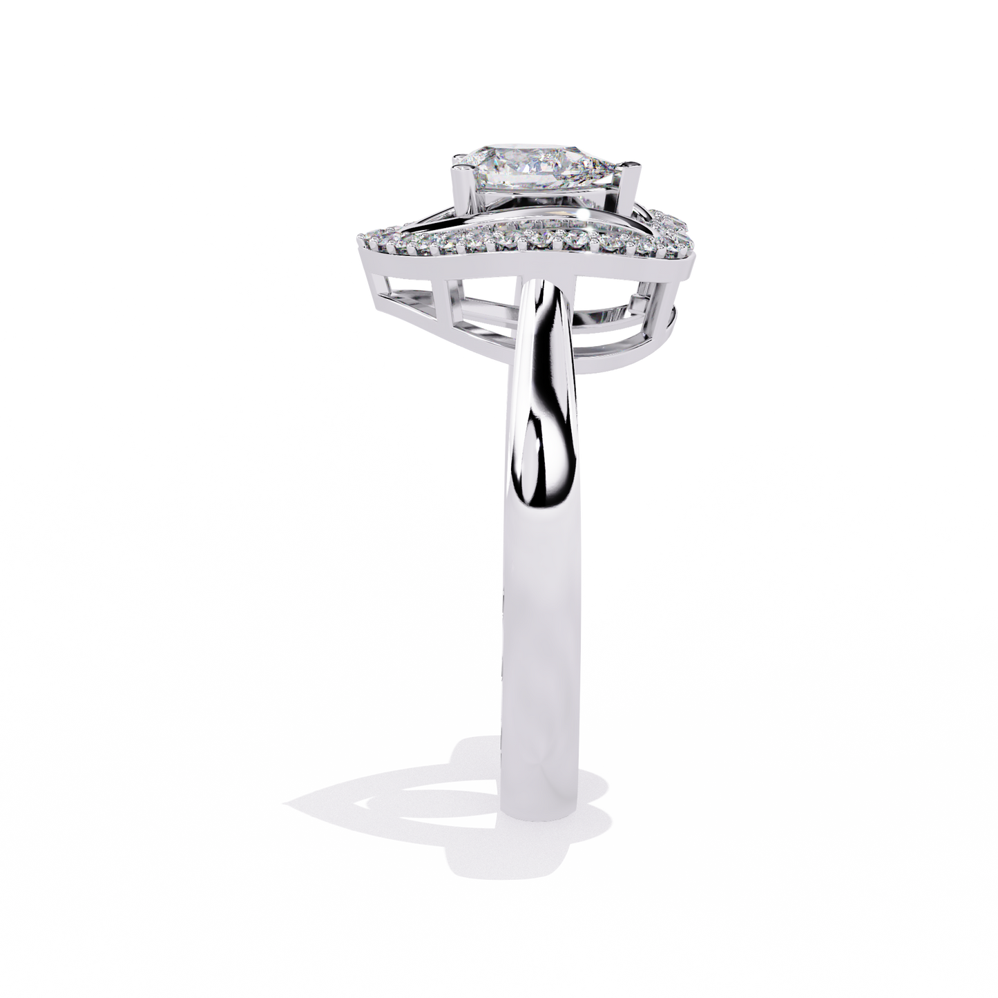 Love's Embrace: 14k Gold Ring with 0.47ct Diamond