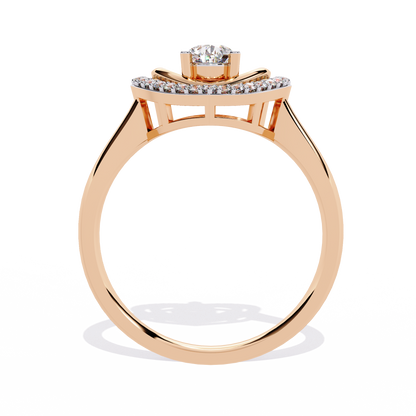 Love's Embrace: 14k Gold Ring with 0.47ct Diamond