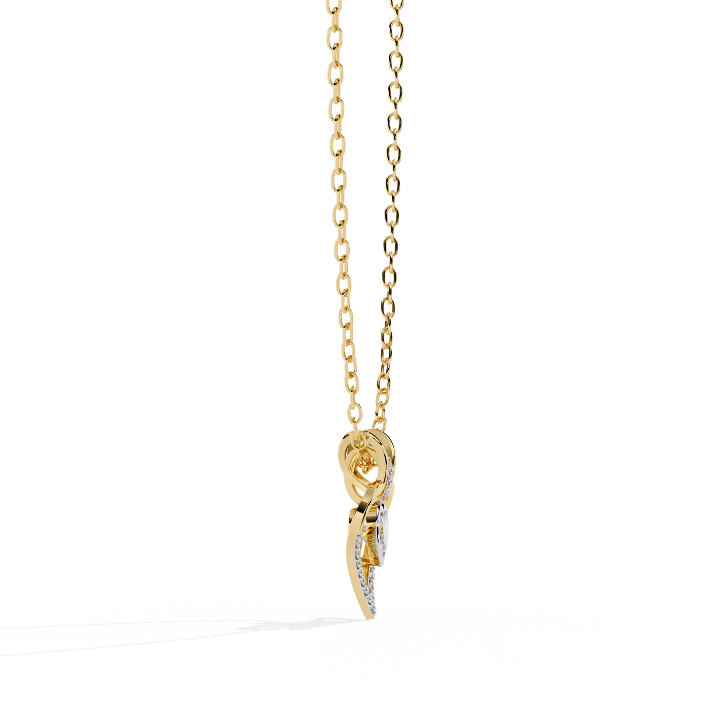 Luxurious Gold Heart Pendant with a 0.65 Carat Lab Grown Diamond (No Chain)