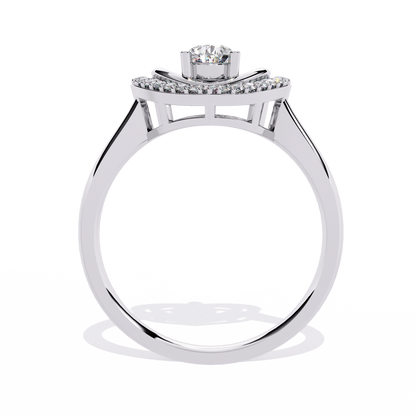 Love's Embrace: 14k Gold Ring with 0.47ct Diamond