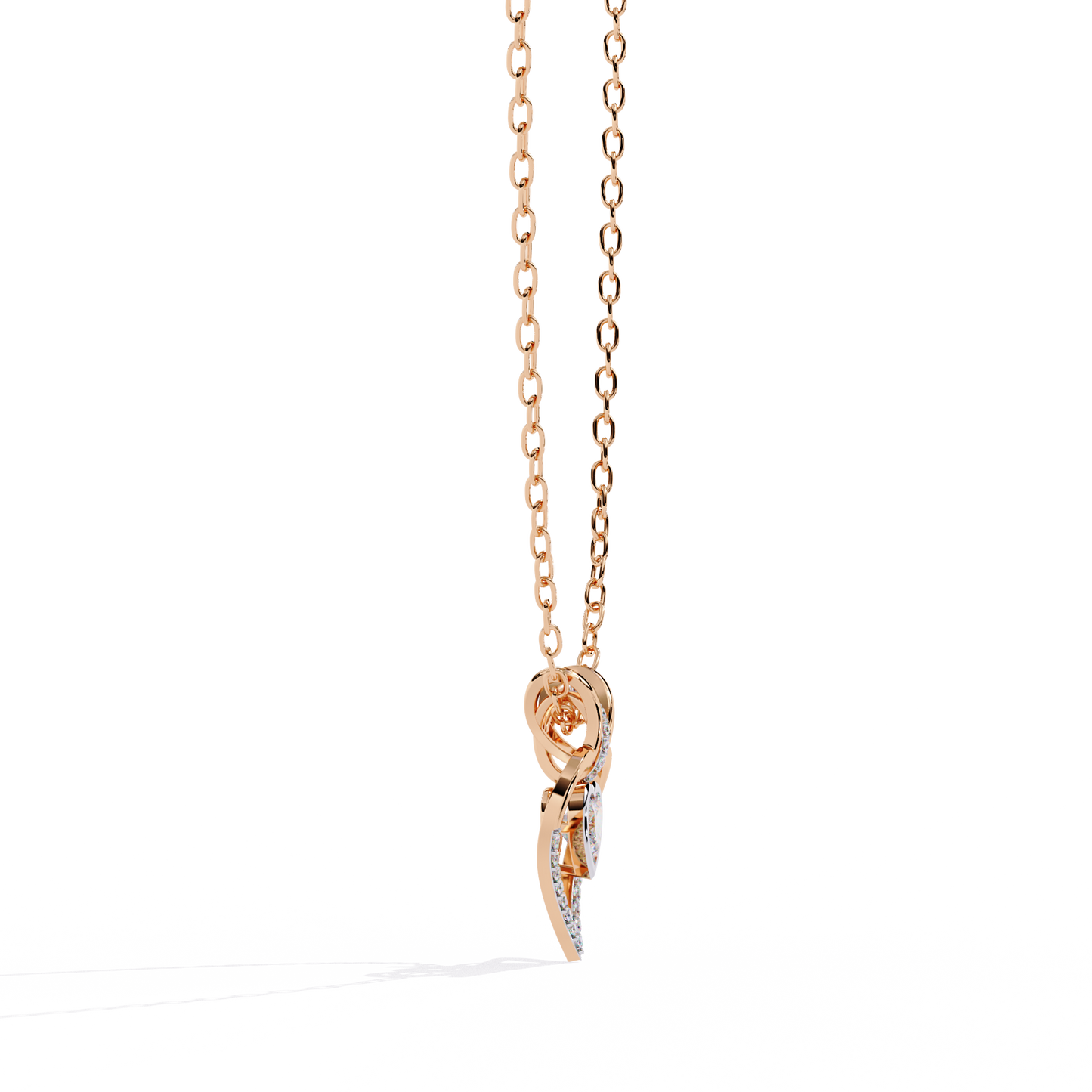 Luxurious Gold Heart Pendant with a 0.65 Carat Lab Grown Diamond (No Chain)