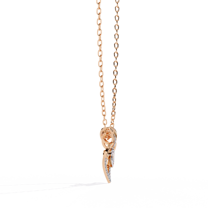 Luxurious Gold Heart Pendant with a 0.65 Carat Lab Grown Diamond (No Chain)
