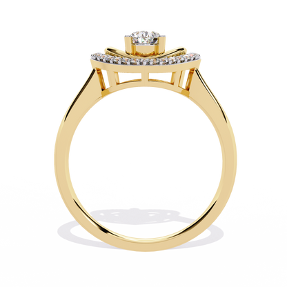 Love's Embrace: 14k Gold Ring with 0.47ct Diamond