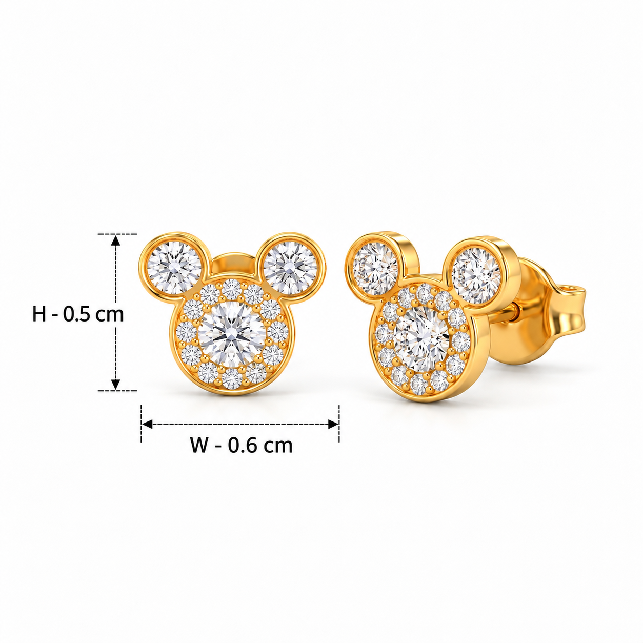 18KT Gold Vermeil Iconic Spark Lab-Grown Diamond Stud Earrings