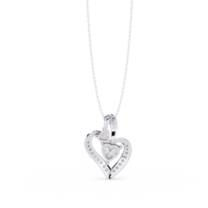 Express Your Love with this 1.29ct Diamond Heart Pendant in 14k Gold (without Chain)