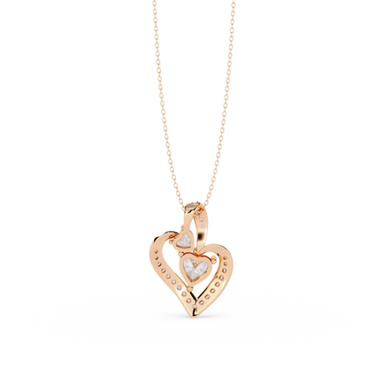 Express Your Love with this 1.29ct Diamond Heart Pendant in 14k Gold (without Chain)