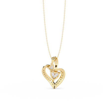 Express Your Love with this 1.29ct Diamond Heart Pendant in 14k Gold (without Chain)
