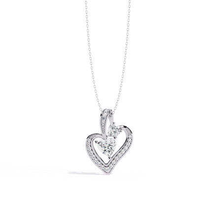 Express Your Love with this 1.29ct Diamond Heart Pendant in 14k Gold (without Chain)