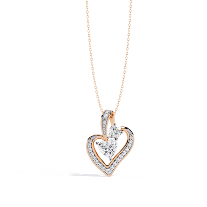 Express Your Love with this 1.29ct Diamond Heart Pendant in 14k Gold (without Chain)