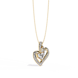 Express Your Love with this 1.29ct Diamond Heart Pendant in 14k Gold (without Chain)
