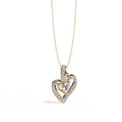 Express Your Love with this 1.29ct Diamond Heart Pendant in 14k Gold (without Chain)