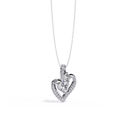 Express Your Love with this 1.29ct Diamond Heart Pendant in 14k Gold (without Chain)