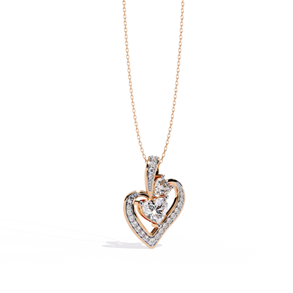 Express Your Love with this 1.29ct Diamond Heart Pendant in 14k Gold (without Chain)