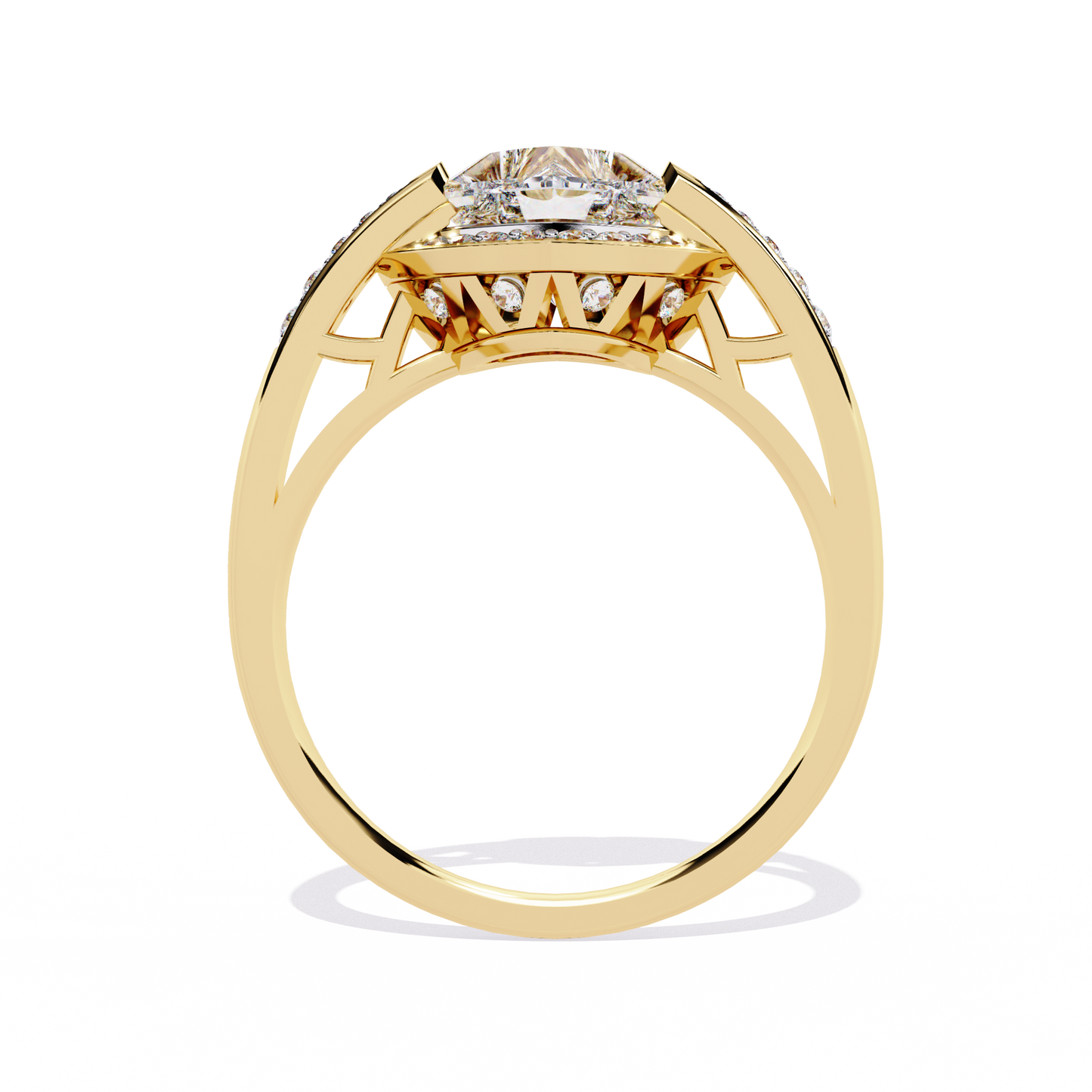 Radiant Heart: 14k Gold Heart Ring with 1.98ct Diamond