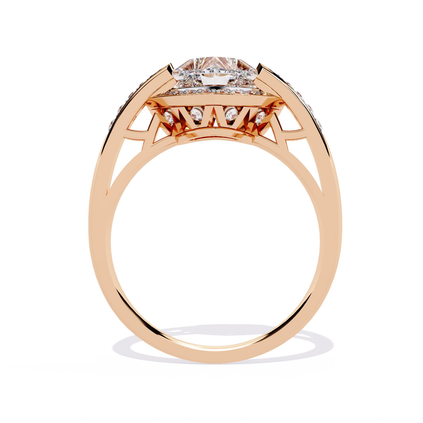Radiant Heart: 14k Gold Heart Ring with 1.98ct Diamond