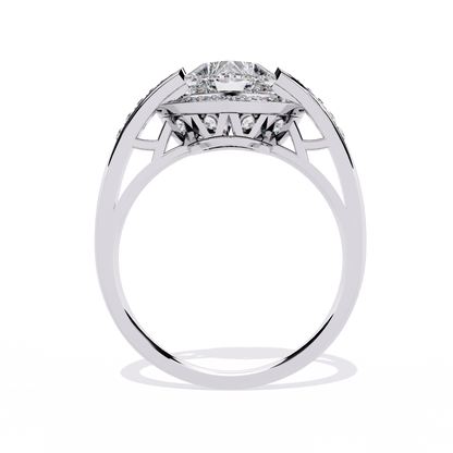 Radiant Heart: 14k Gold Heart Ring with 1.98ct Diamond