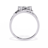 Blooming Love: 14k Gold Ring with 0.30ct Diamonds