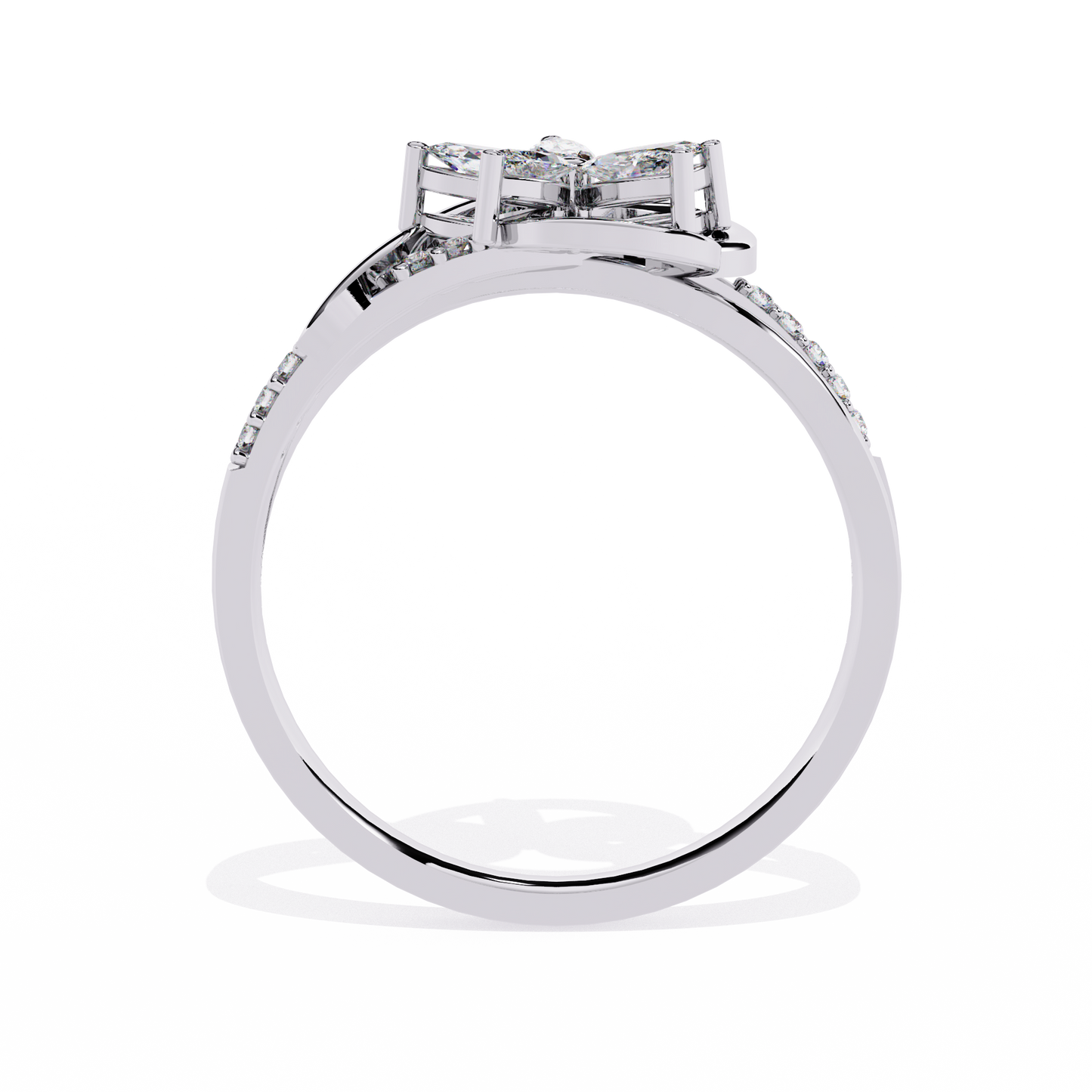 Blooming Love: 14k Gold Ring with 0.30ct Diamonds