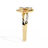 Blooming Love: 14k Gold Ring with 0.30ct Diamonds