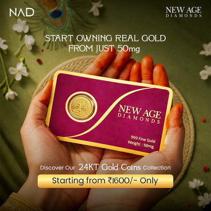 50 mg 24KT 999 Fine Gold Coin - Perfect Diwali Gift