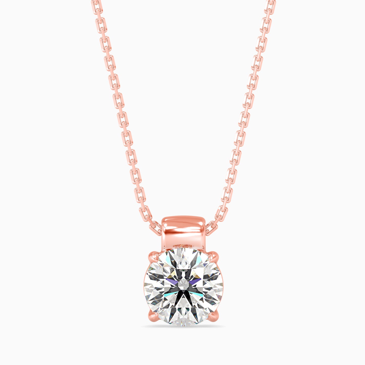 1CT Solitarie Round Pendant without chain