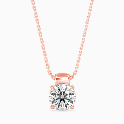 1CT Solitarie Round Pendant without chain